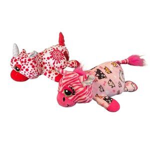 Cutetitos Carnivalitos Ketchupito Unicorn Plush Beanie Red Pink 7.5" Sleepitito